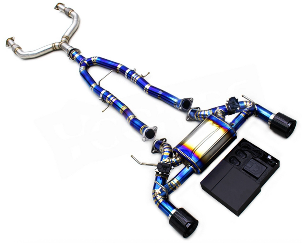 07-20 Nissan 370Z Z34 3.7L VQ37VHR Blue Titanium Cat Back Exhaust