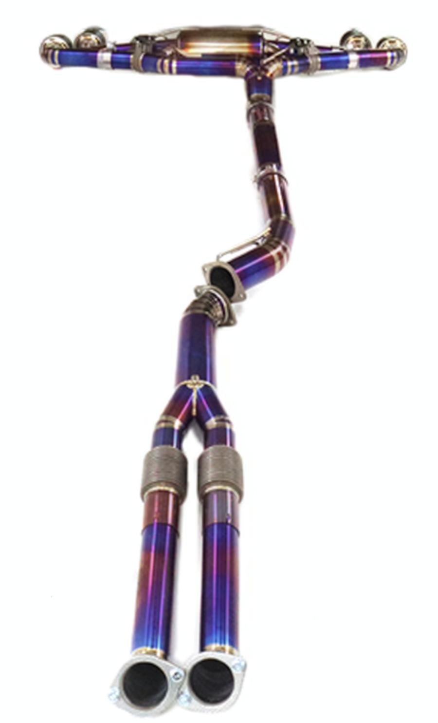 09-24 Nissan GT-R R35 VR38DETT Purple Titanium Cat Back Exhaust