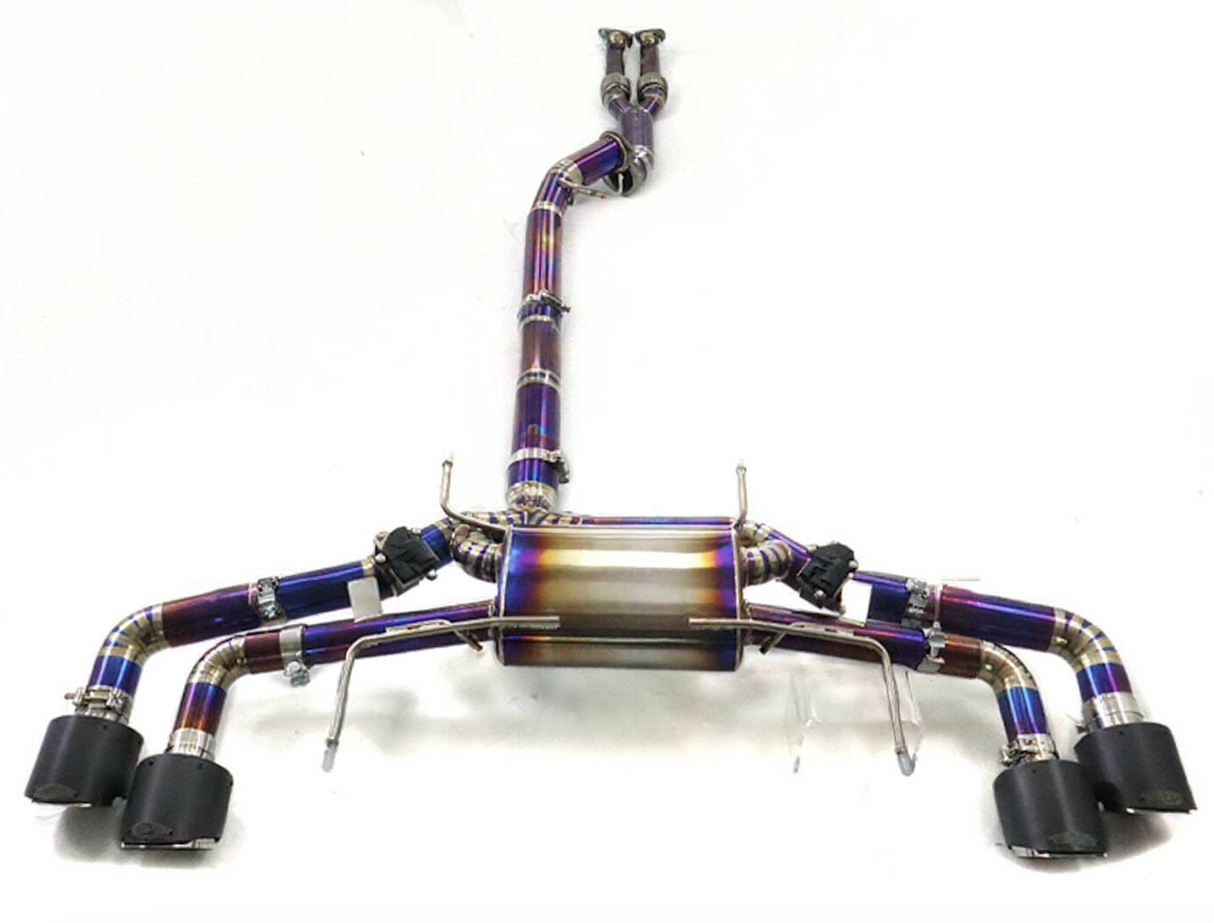 09-24 Nissan GT-R R35 VR38DETT Purple Titanium Cat Back Exhaust