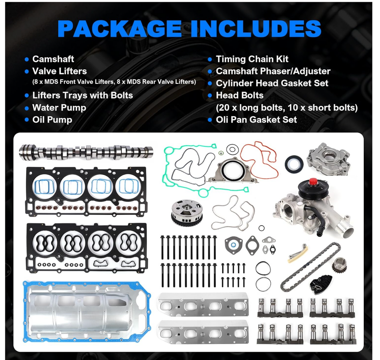 09-15 Dodge/Jeep/RAM 5.7L VVT/MDS Valvetrain Engine Rebuild Kit
