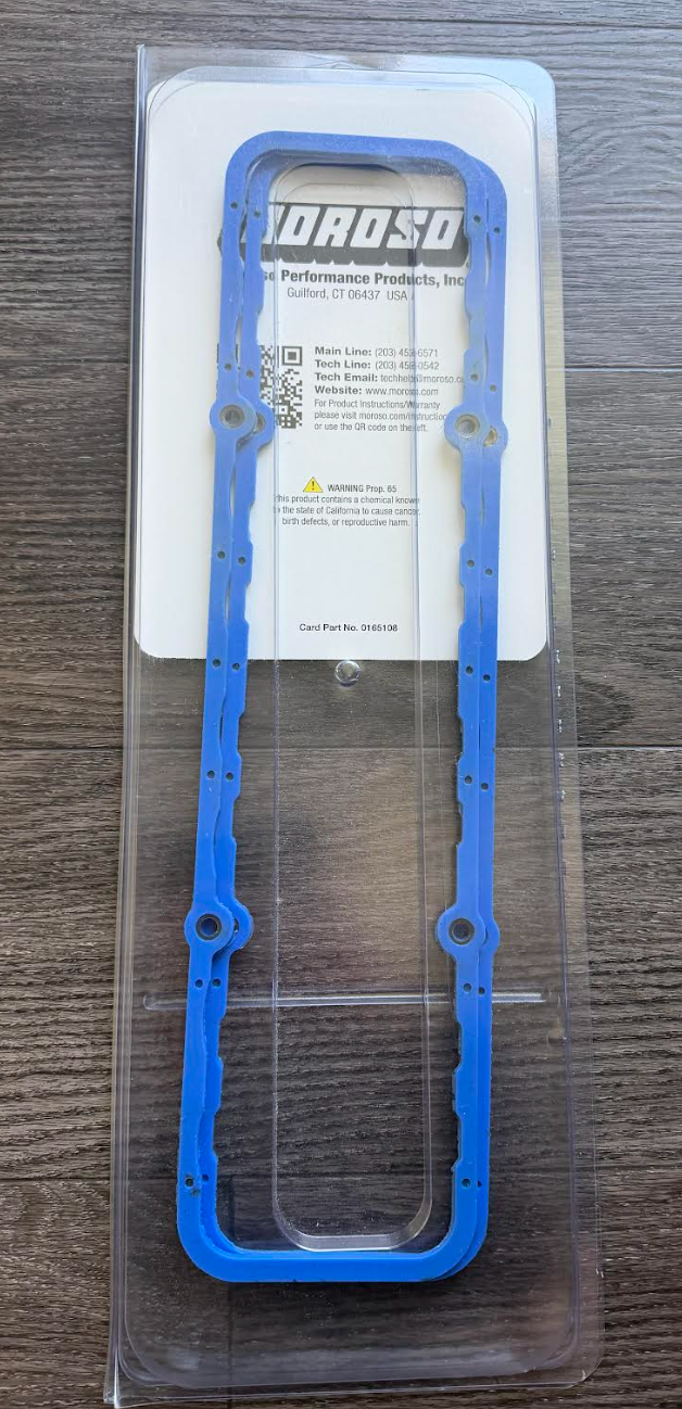 MOROSO #93020 Chevrolet Small Block Perm-Align Blue Valve Cover Gasket