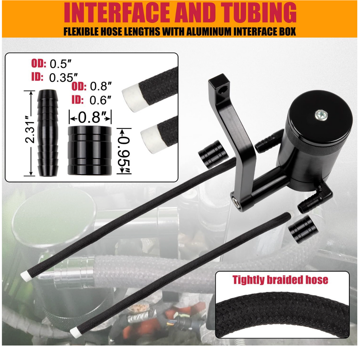 Kingman Speed® (11-23) Mopar 5.7L/6.4L Billet Oil Catch Can Kit with Z-Bracket