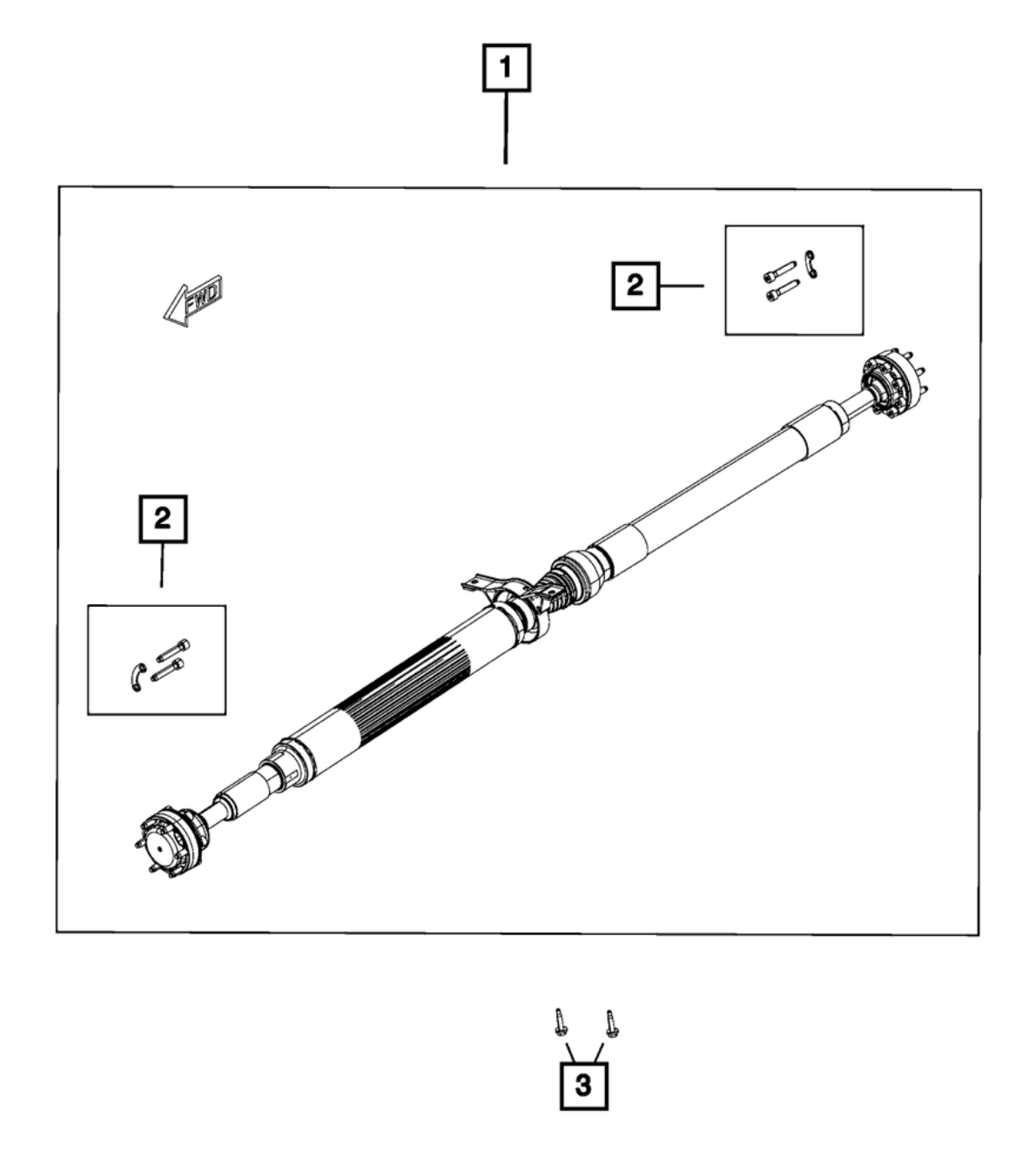 Dodge Charger SRT 8-Speed Auto 8HP70 Rear Driveshaft 52123977AH
