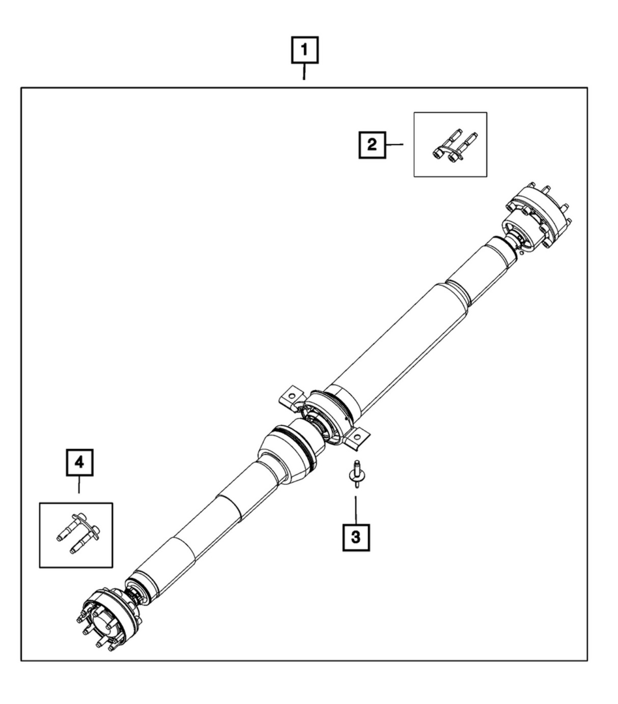 53010967AC 18-21 Jeep Grand Cherokee 6.4L RWD Rear Driveshaft