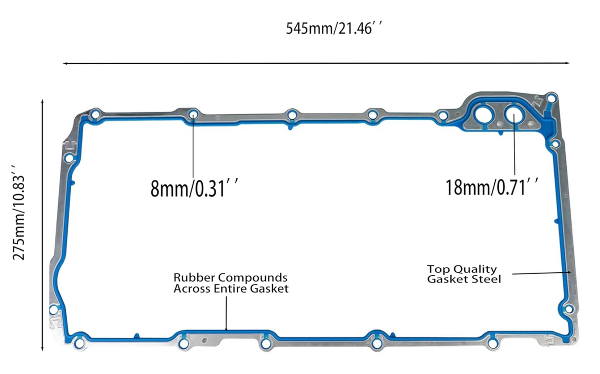 Kingman Speed® GM Truck/SUV 4.8L/5.3L/6.0L/6.2L Oil Pan/Rear Main Seal Gasket Kit