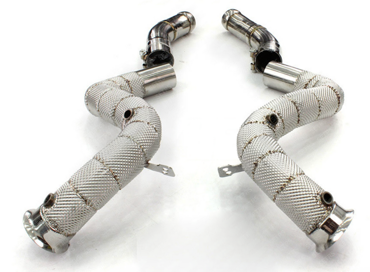 Mercedes-Benz C63 AMG M177 4.0L W205 Catless Exhaust Down Pipes