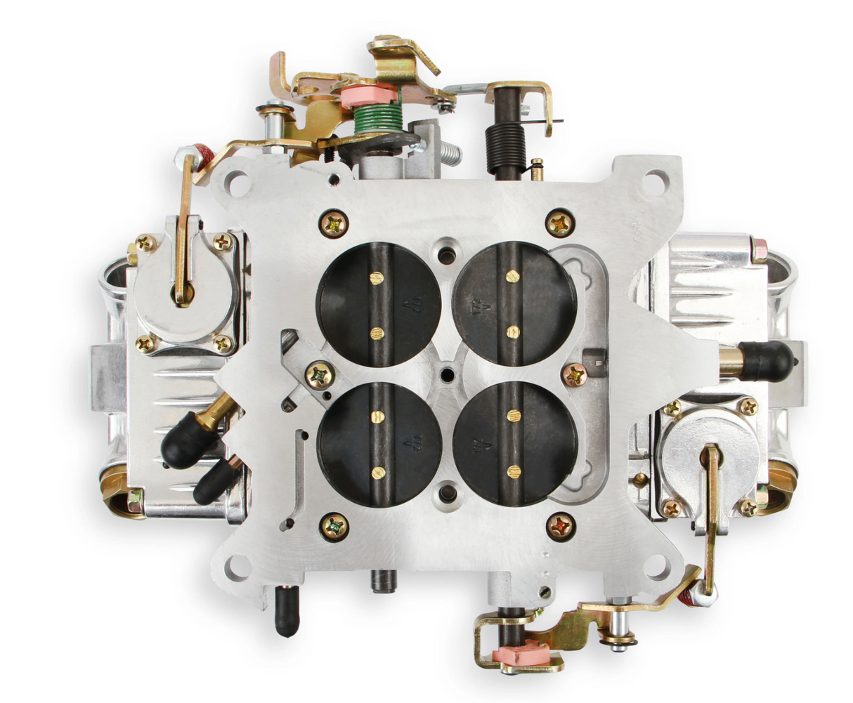 Holley® #0-82651SA Aluminum Street HP 4-Barrell Carburetor (650 CFM - 4150 - Mechanical Secondaries - Shiny - Gasoline)