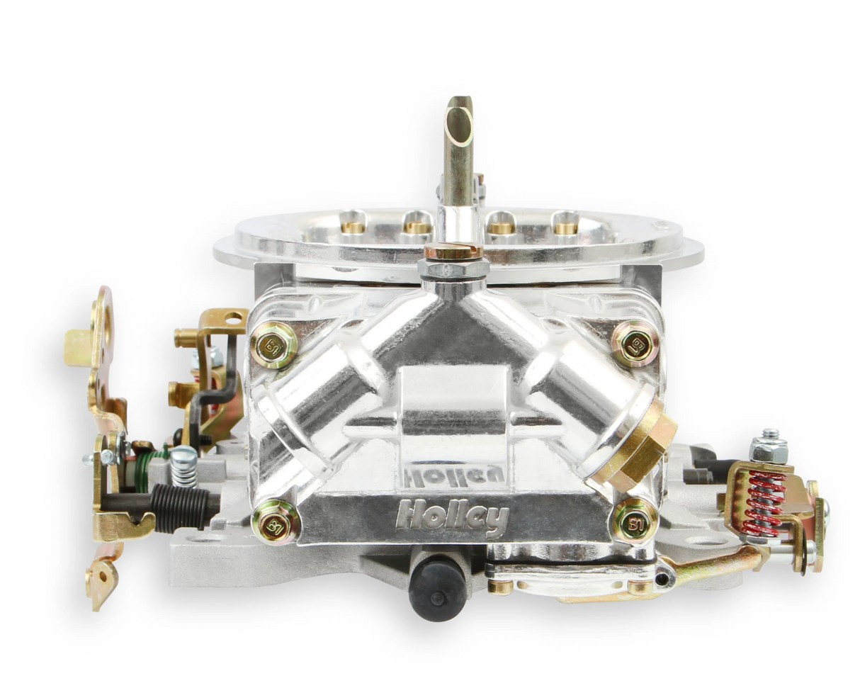 Holley® #0-82651SA Aluminum Street HP 4-Barrell Carburetor (650 CFM - 4150 - Mechanical Secondaries - Shiny - Gasoline)