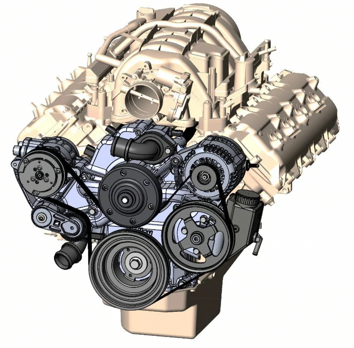 Holley® #20-291 (09-23) GEN III HEMI VVT Cast Mid-Mount Complete Drive System with Cast Damper