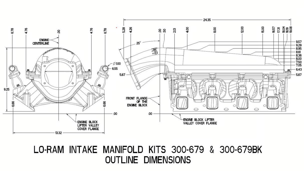 Holley® #300-679 GM LS3/L92 Lo-Ram Intake Manifold with Single Injector