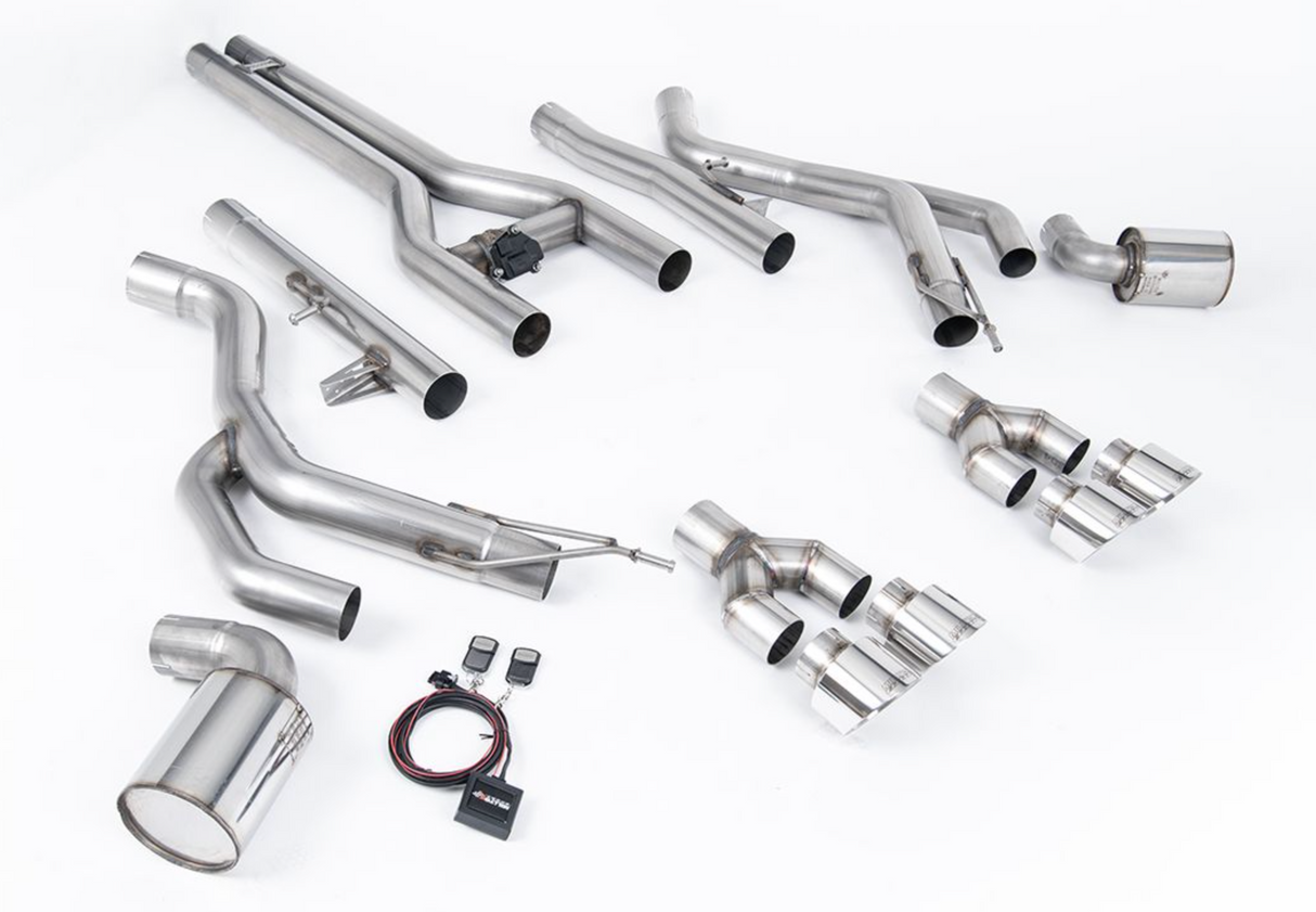 Milltek® (15-23) Dodge Challenger SRT Hellcat 304SS 3" Cat-Back Exhaust with Front Pipe-Back with Active H System