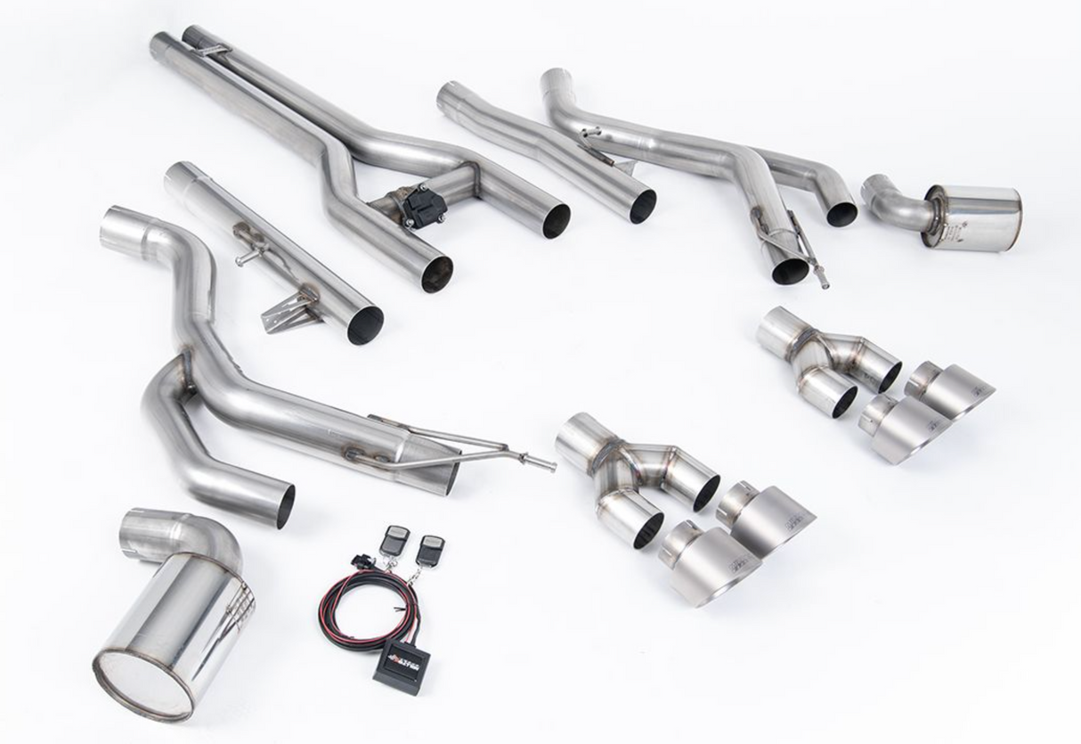 Milltek® (15-23) Dodge Challenger SRT Hellcat 304SS 3" Cat-Back Exhaust with Front Pipe-Back with Active H System