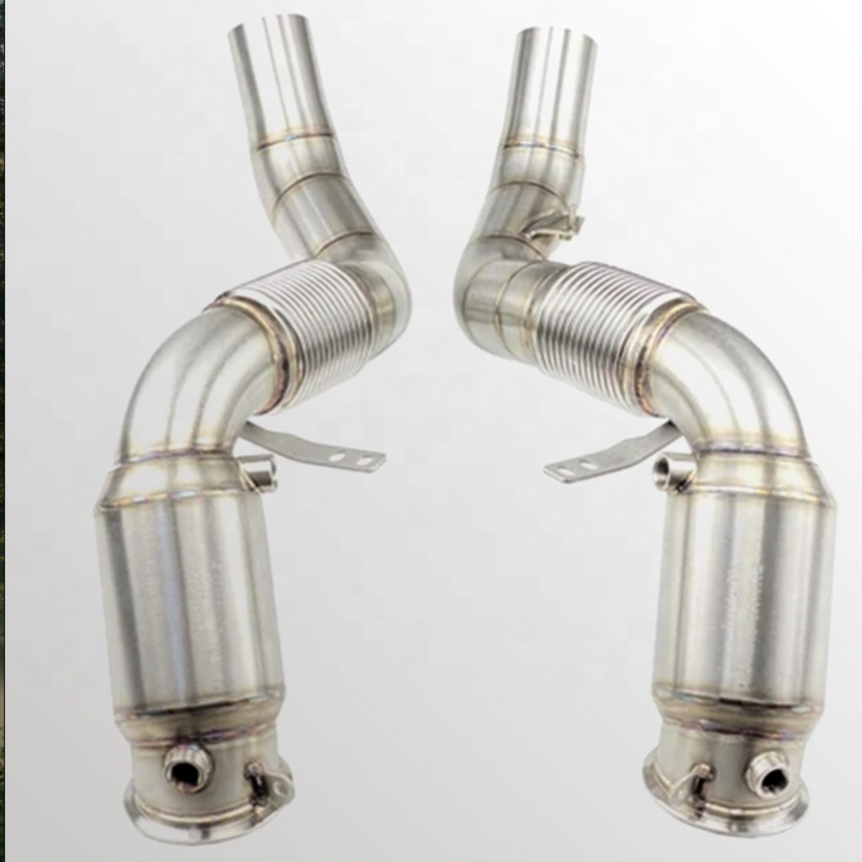 Kingman Speed® (19+) BMW M850i xDrive G15 N63B44 304SS 3" Catless Exhaust Down Pipes
