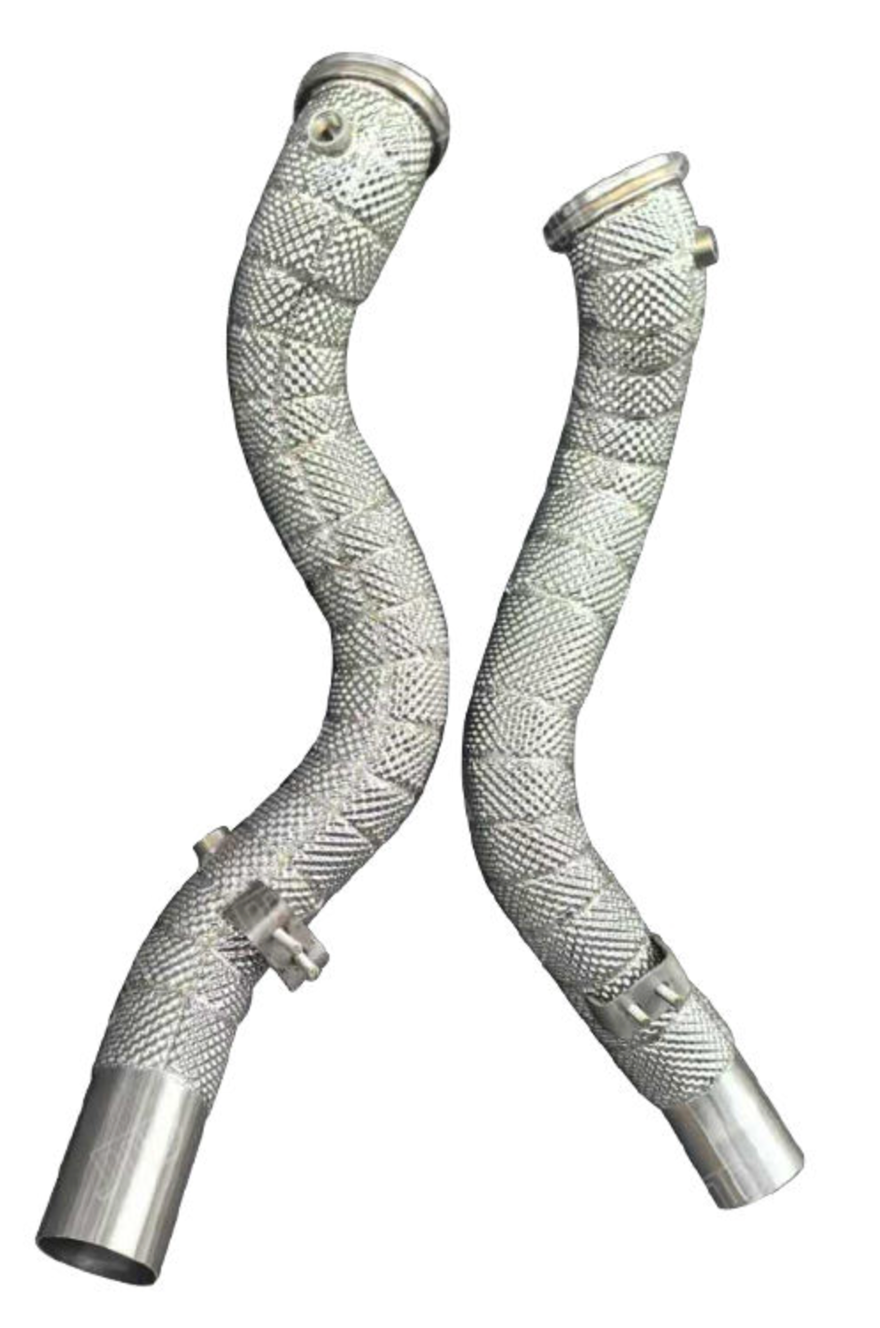 Kingman Speed® (13-23) Maserati Quattroporte M156 3.8L 304SS Catless Down Pipes with Heat Wrap Layer