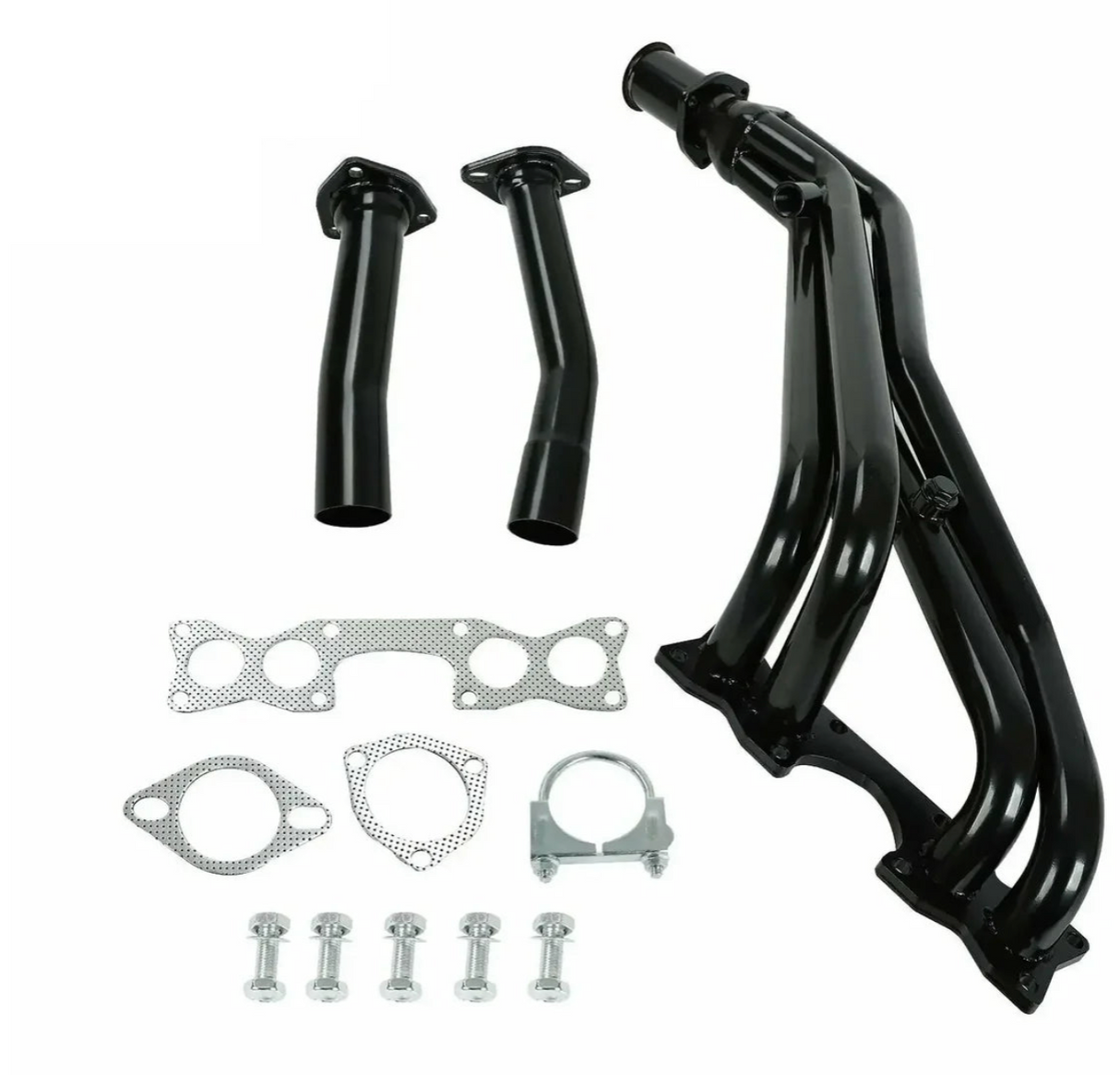 (90-95) Nissan D21 4WD 2.4L Long Tube Exhaust Headers with Catless Y-Pipe