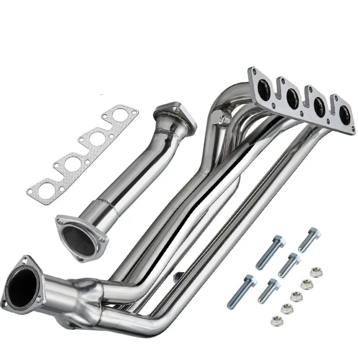 91-94 Nissan 240SX 2.4L KA24DE Long Tube Exhaust Header with Catless Mid-Pipe