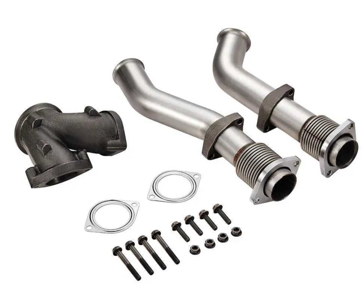 99.5-2003 Ford 7.3L Powerstroke Turbo Pedestal EBP Valve 5+5 Wheel & Up Pipes