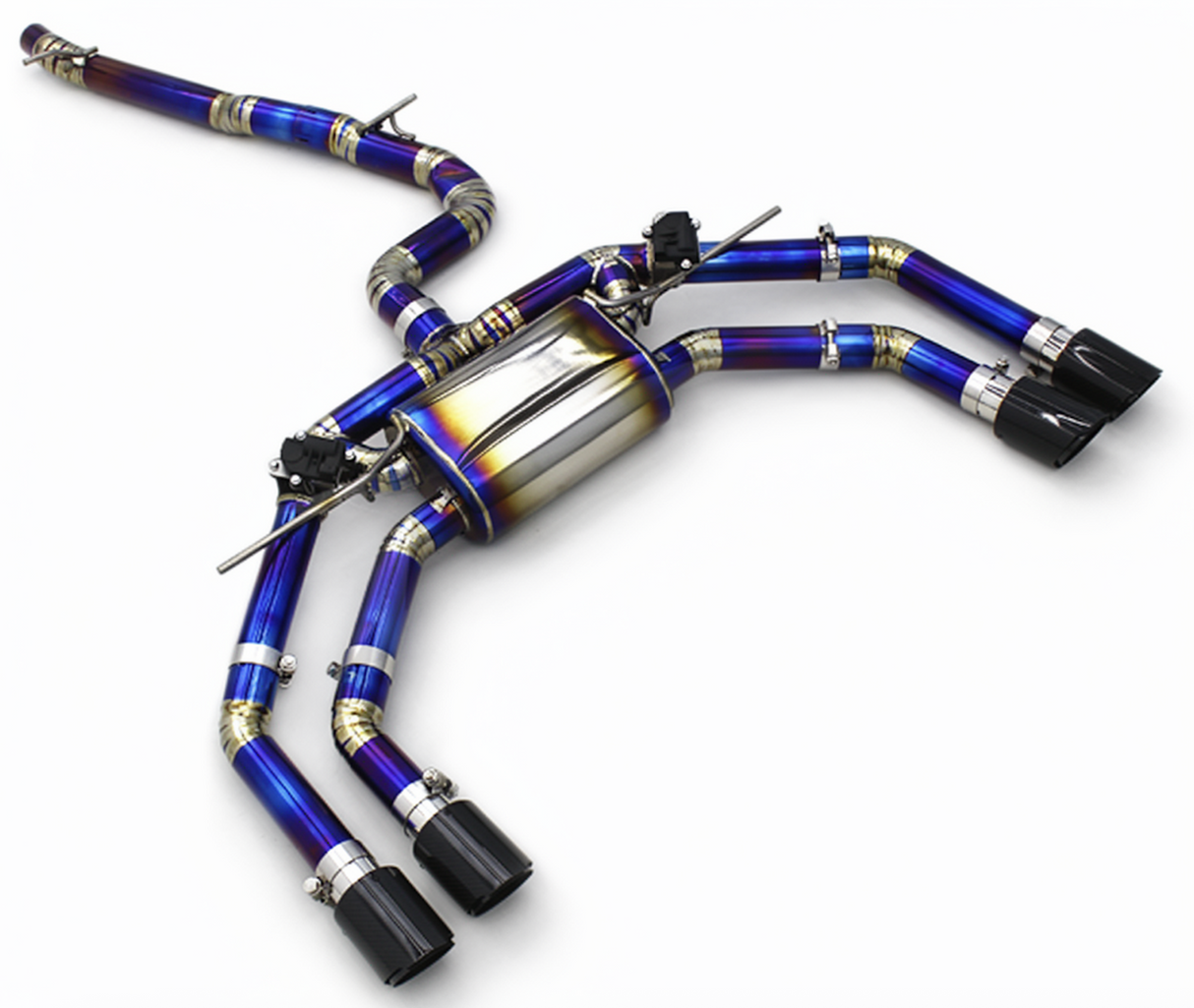 15-20 Audi S3 8V 2.0L Titanium Cat-Back Exhaust Quad 4" OD Tips
