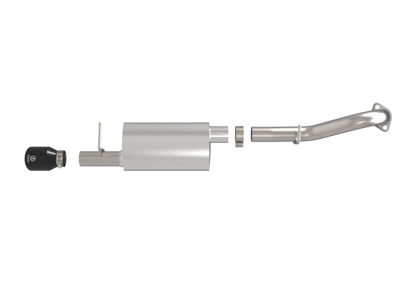 aFe 14-19 Toyota Corolla 1.8L Takeda 2.5in 304SS Axle-Back Exhaust w/ Black Tip