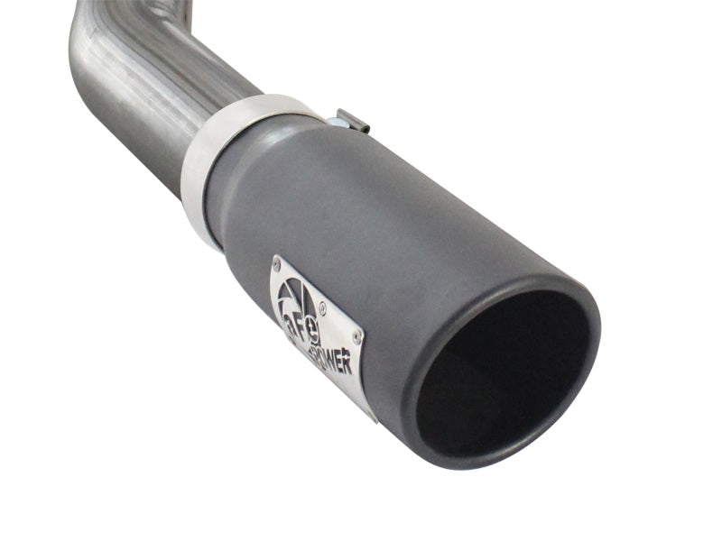 aFe MACHForce XP Exhausts Cat-Back SS 409 EXH Wrinkle Black CB Ford F-150 11-12 V6-3.5L (tt)