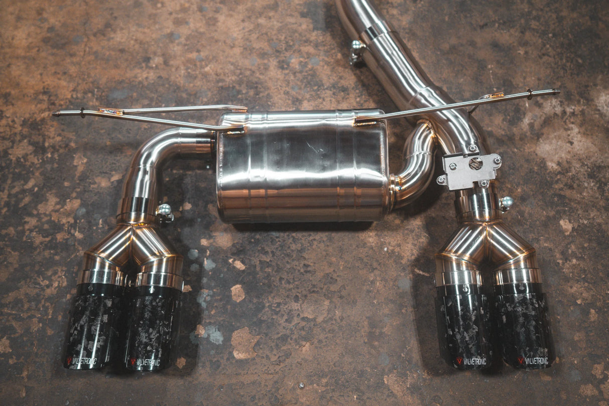 Valvetronic Designs® BMW F87 M2 Competition Equal Length Valved Sport Cat-Back Exhaust with 4" OD Tips