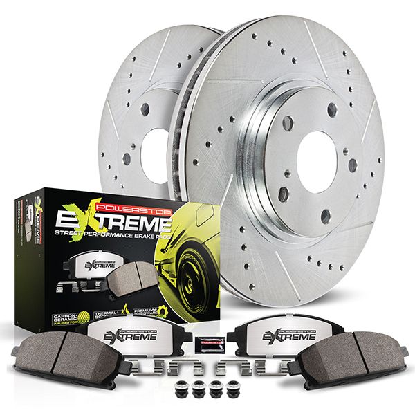 Power Stop® (09-16) Audi S4 1-Click Street Warrior Z26 Drilled/Slotted Brake Kit
