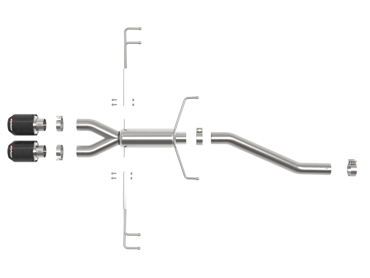 Takeda® (17-21) Civic Type-R 304SS 2-1/2" Axle-Back System with 4.5" OD Tips