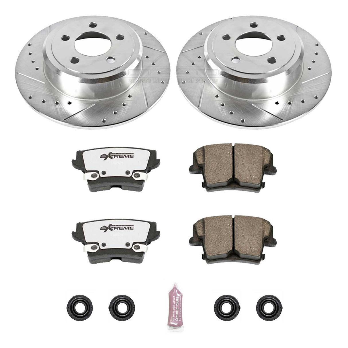 Power Stop® (05-23) Mopar V6 Z26 Street Warrior Brake Kit (1-Piston Front Calipers)
