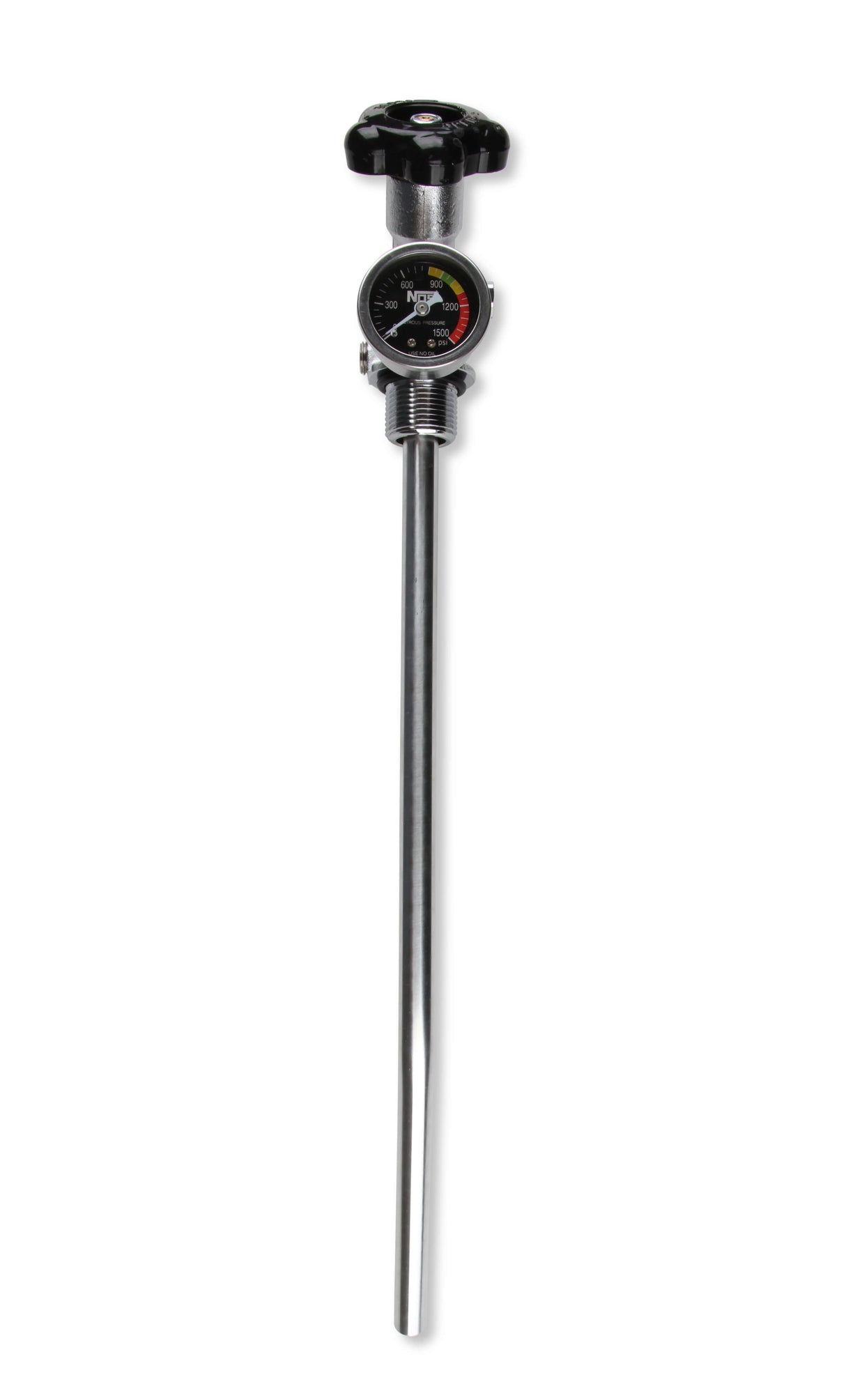 NOS® 10 LB. BOTTLE SUPER HI-FLOW VALVE ASSEMBLY WITH SIPHON TUBE & GAUGE - 10 Second Racing