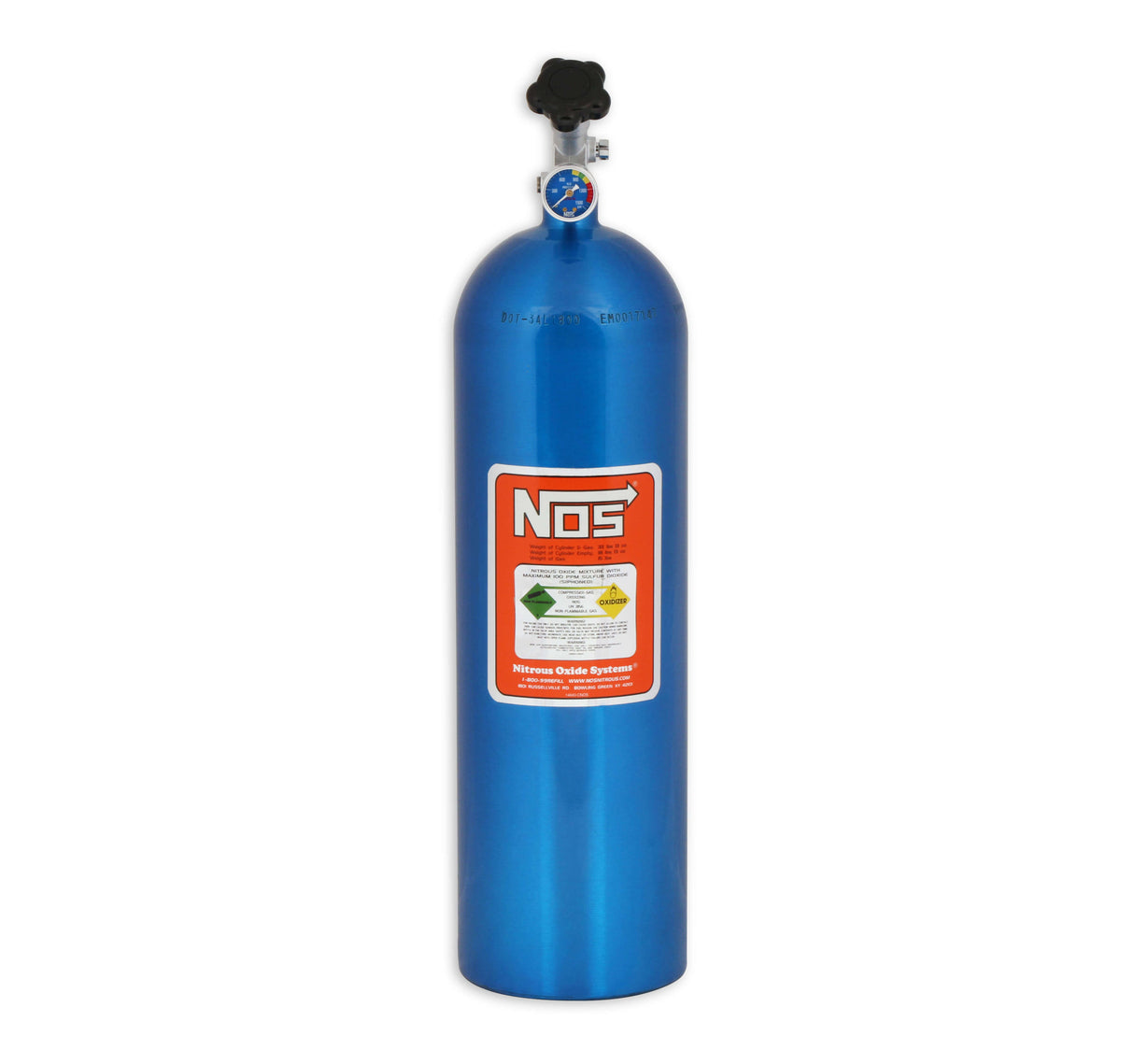 NOS® Nitrous Bottle & Mini Hi-Flo Valve - 10 Second Racing