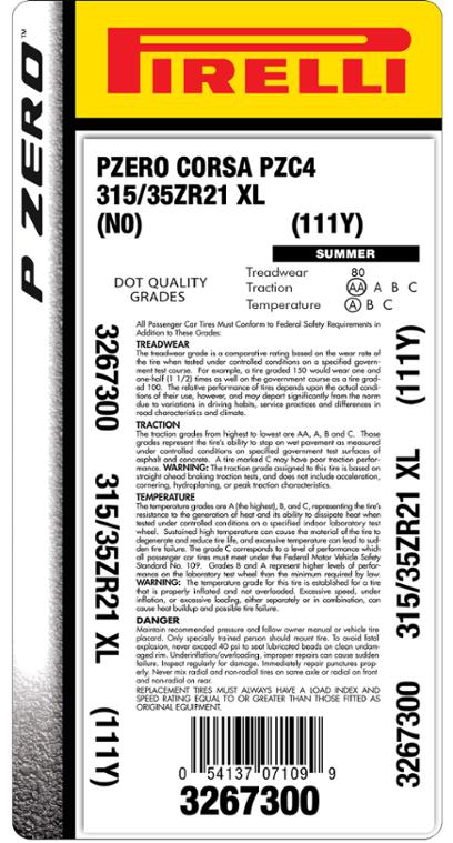 Pirelli® P ZERO™ CORSA (PZC4)