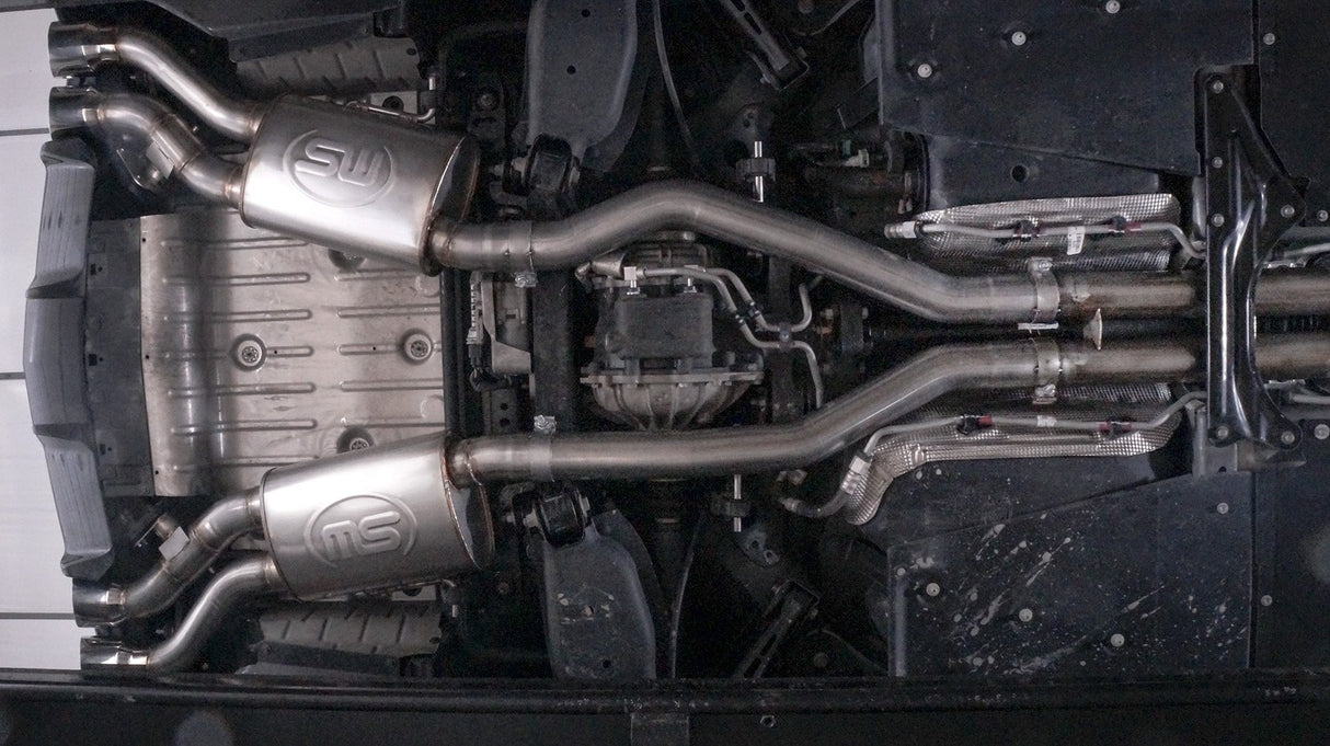 Stainless Works® (16-20) CTS-V Turbo 304SS Cat-Back Exhaust System W/ Quad Rear Exit