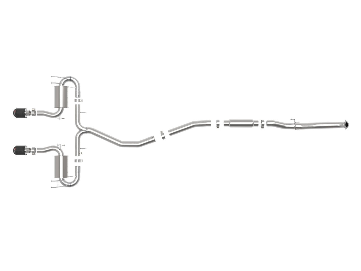 Takeda® (17-21) Civic Hatchback 3" to 2-1/2" 304SS Cat-Back System