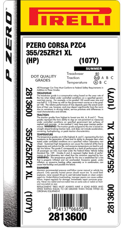 Pirelli® P ZERO™ CORSA (PZC4)