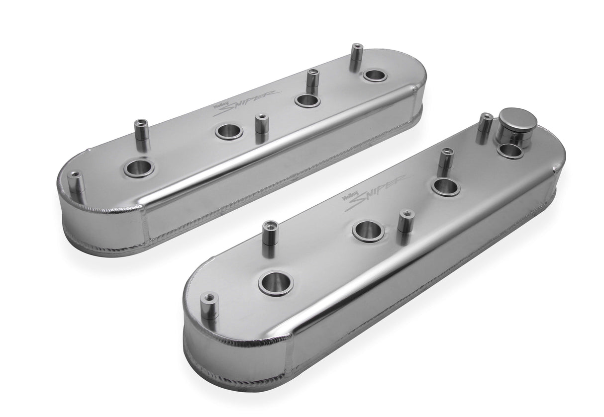 Holley® GM LSX Fabricated Aluminum Valve Covers with OE Coil Stands