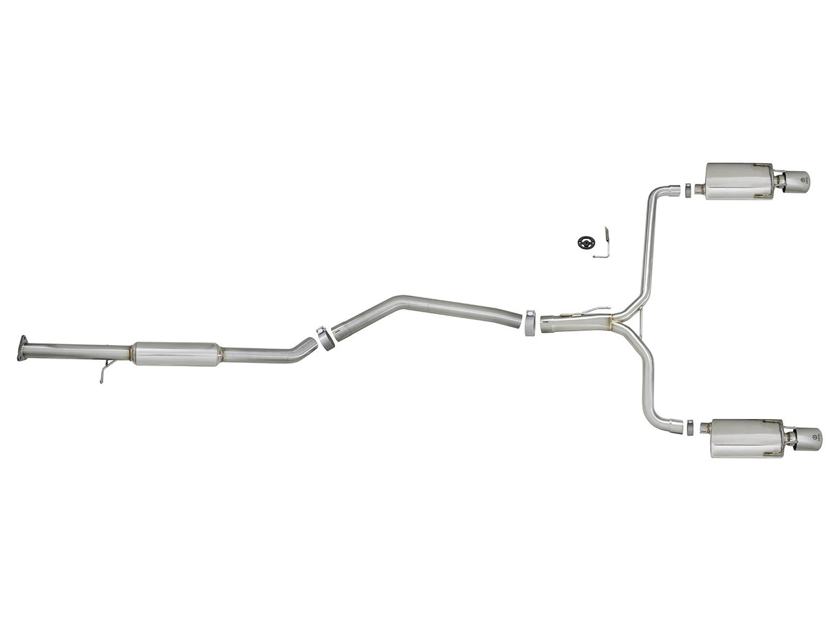 Takeda® (13-17) Accord Sedan 2-1/2" to Dual 1-3/4" 304SS Cat-Back System