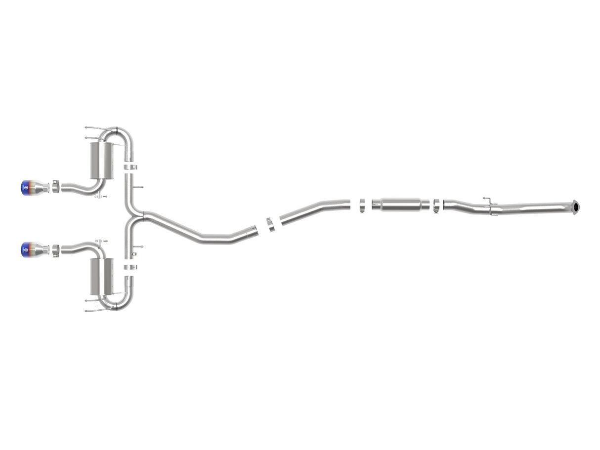Takeda® (17-21) Civic Hatchback 3" to 2-1/2" 304SS Cat-Back System