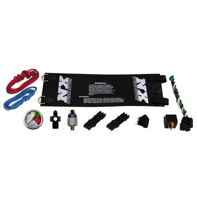 Nitrous Express® 10-15Lb Heavy Duty Fully Automatic Bottle Heater (4AN) W/ Gauge 14Amps - 10 Second Racing