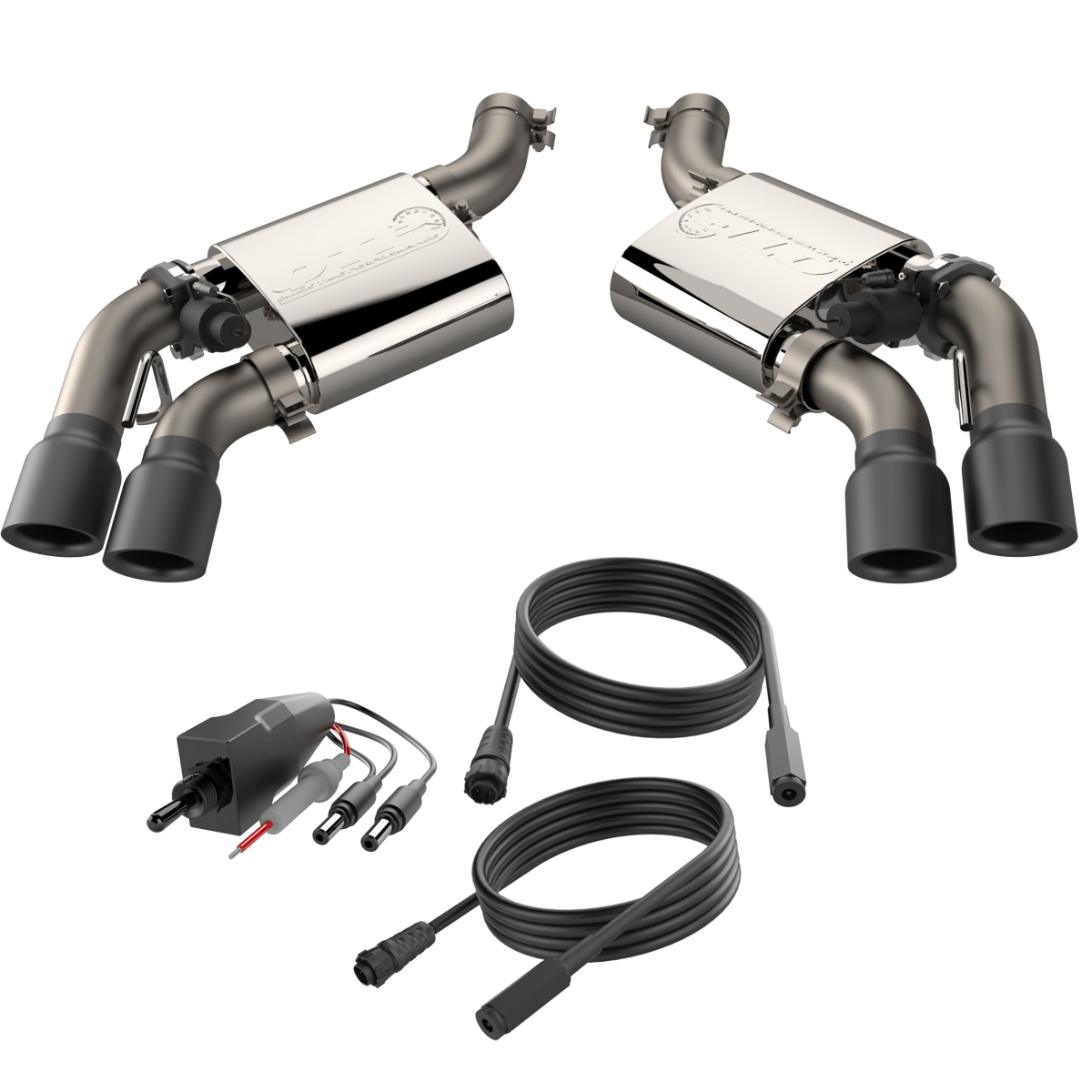 QTP® (16-24) Camaro SS 304SS 2.75" Screamer Axle-Back System with 4" OD Quad Valvetronic Tips