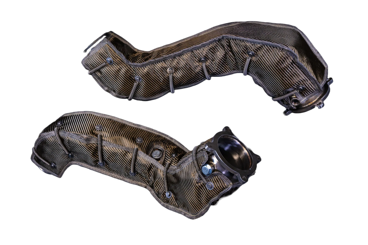 Boost Logic® (20-23) McLaren 765LT 3" 304SS Catted Down Pipes with Heat Blankets