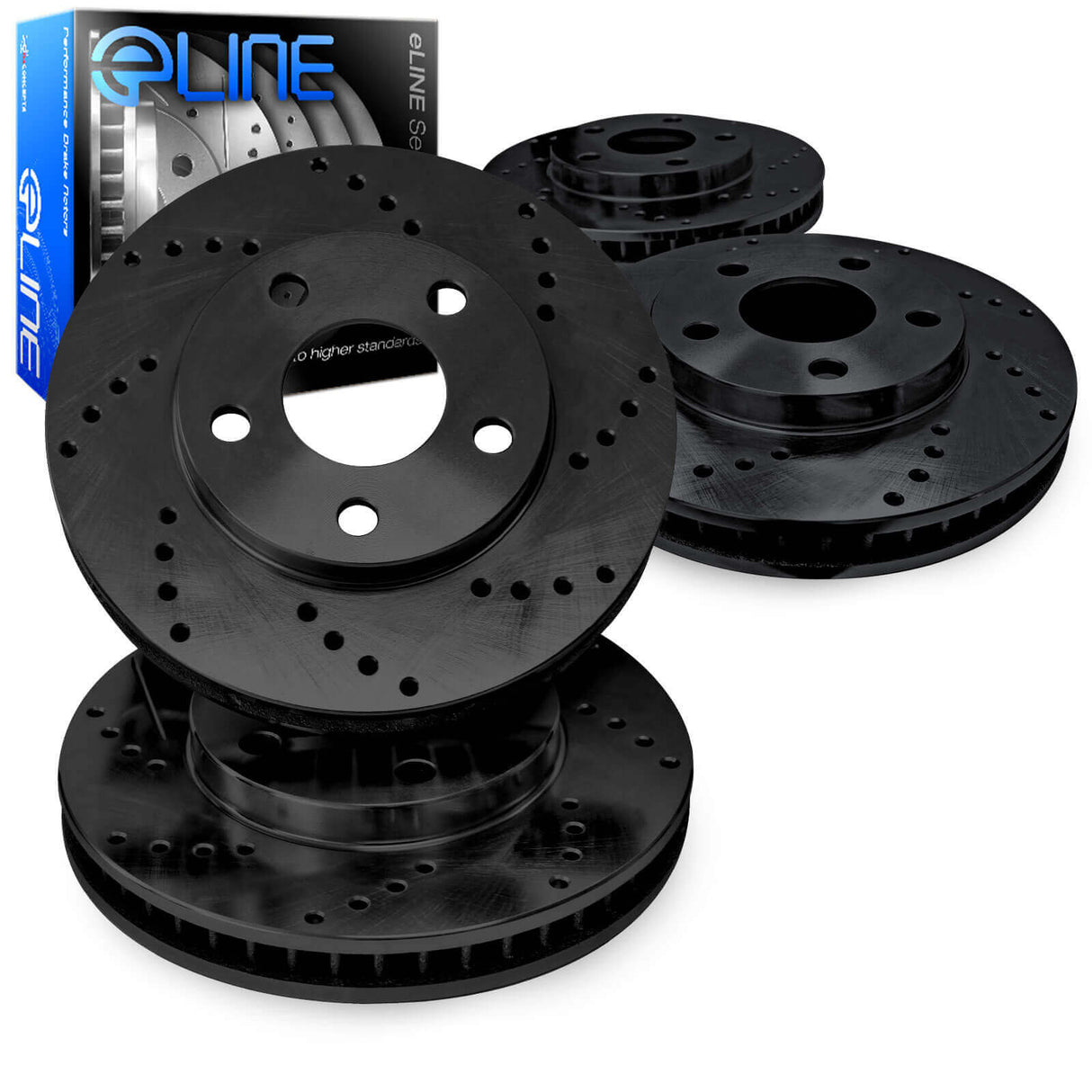 R1 Concepts® (15-20) Acura TLX ELine™ Black Vented Brake Rotors