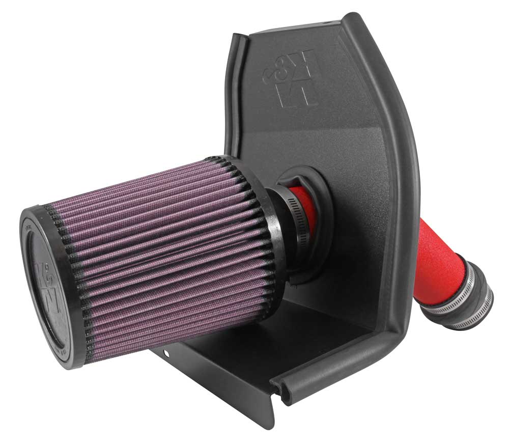 K & N ® (15-17) WRX STI 69 Series Typhoon® Aluminum Wrinkle Red Cold Air Intake System with Red Filter