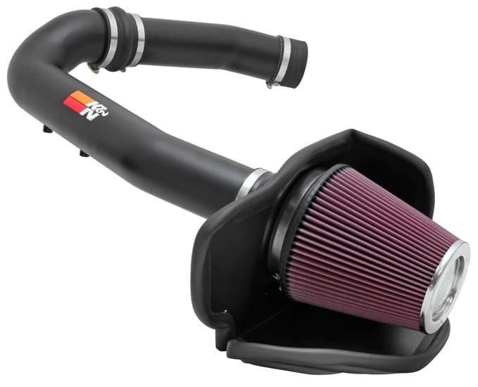 K & N ® (11-15) Cherokee V6 77 Series Aluminum Textured Black Cold Air Intake System