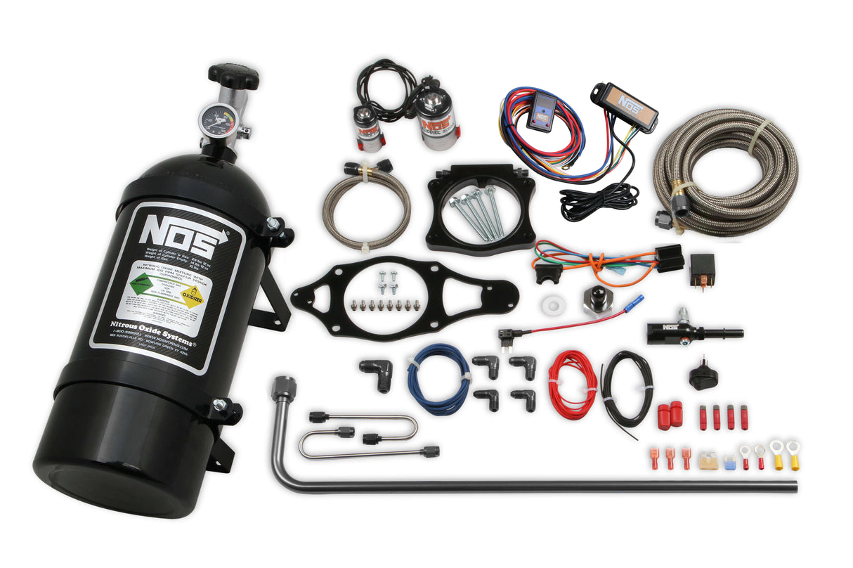 NOS® (16-21) Camaro SS Wet Plate Nitrous Oxide System w/ 10 lb. Black Bottle & 80mm Plate - 10 Second Racing