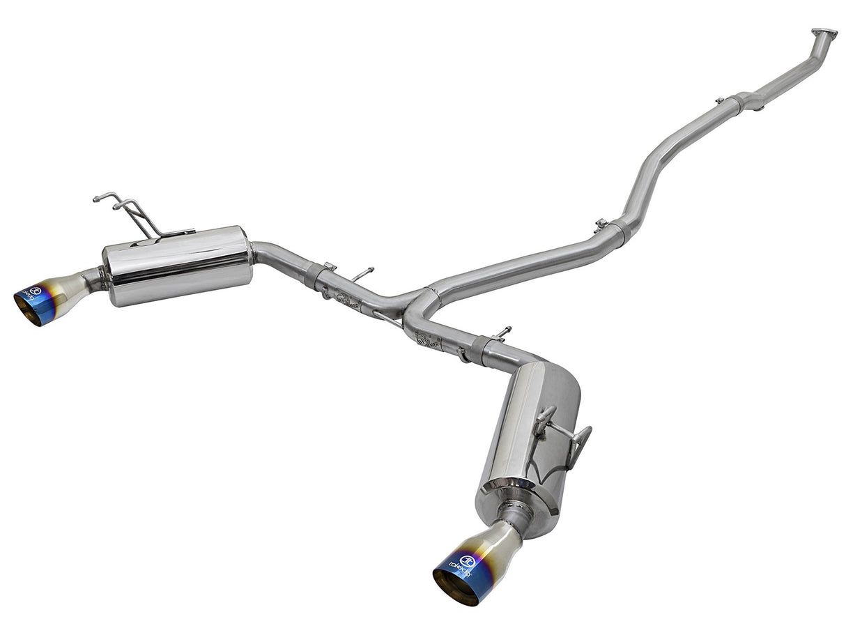 Takeda® (16-21) Civic Sedan 2-1/2" to 2-1/4" 304SS Dual Cat-Back System