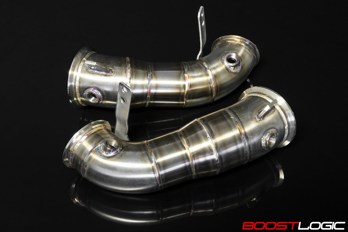 Boost Logic® (17-23) BMW M5 304SS 3" Catless Primary Down Pipes
