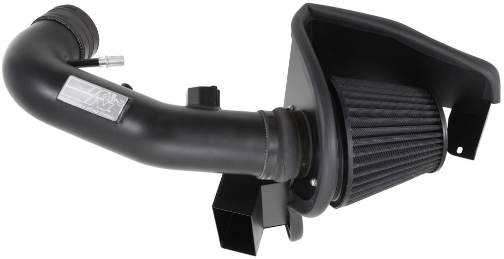 K&N® 71-3527 - 71 Series Blackhawk Induction® Aluminum Black Powder Coated Cold Air Intake System