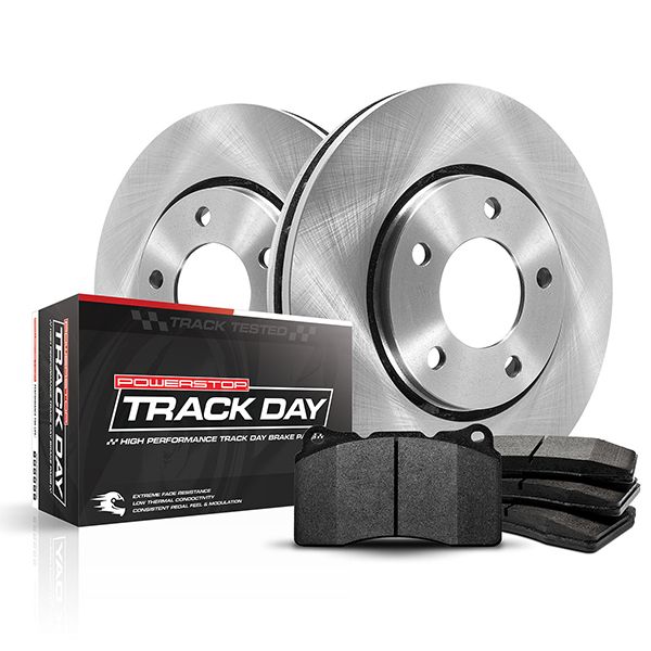 Power Stop® (05-23) Mopar SRT Track Day Plain Rear Brake Kit (4/6-Piston Front Calipers)