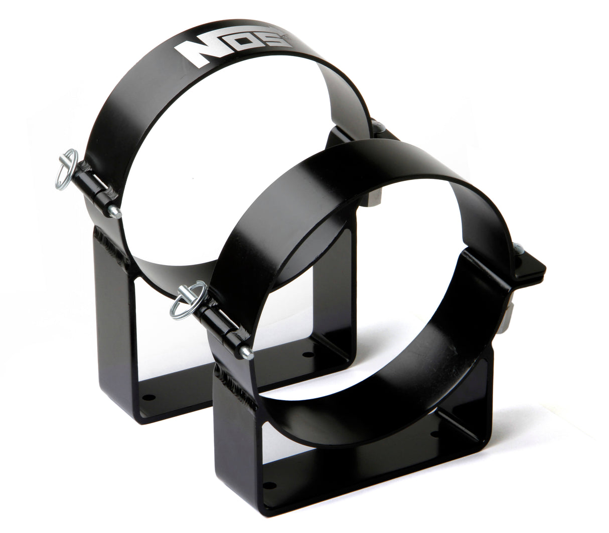 NOS® Quick Release Hinged Aluminum Bottle Bracket for Carbon Fiber Bottle (6.6" Diameter) - 10 Second Racing