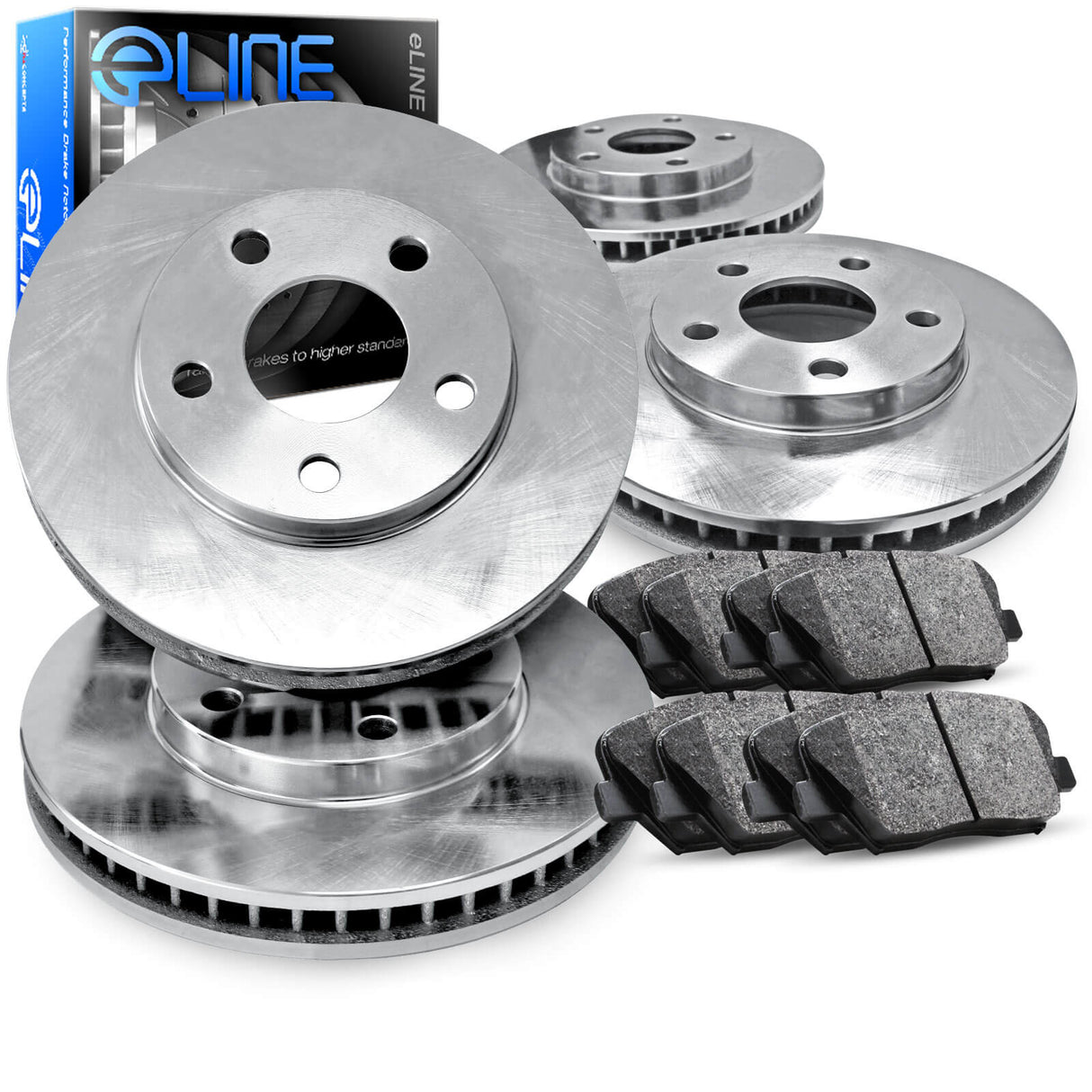 R1 Concepts® (93-98) Legacy GT/GT/B-Spec E-Line™ OEM Plain Brake Kit With Ceramic Pads